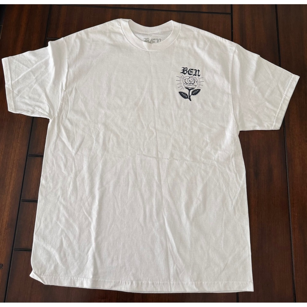 NWOT Macklemore The Ben Tour 2023 Concert T-Shirt White XL Rose Graphic USA